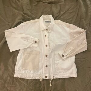 Lisah Says Gah Two Tone Chore Jacket WHITE/CREAM